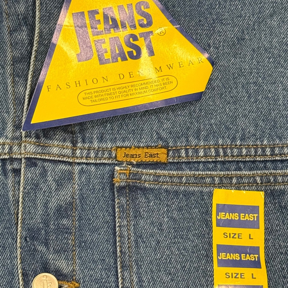 VTG 90s Jeans East Denim Chore Coat Jacket Mens Large Retro Hip Hop Workwear NWT - Picture 5 of 8